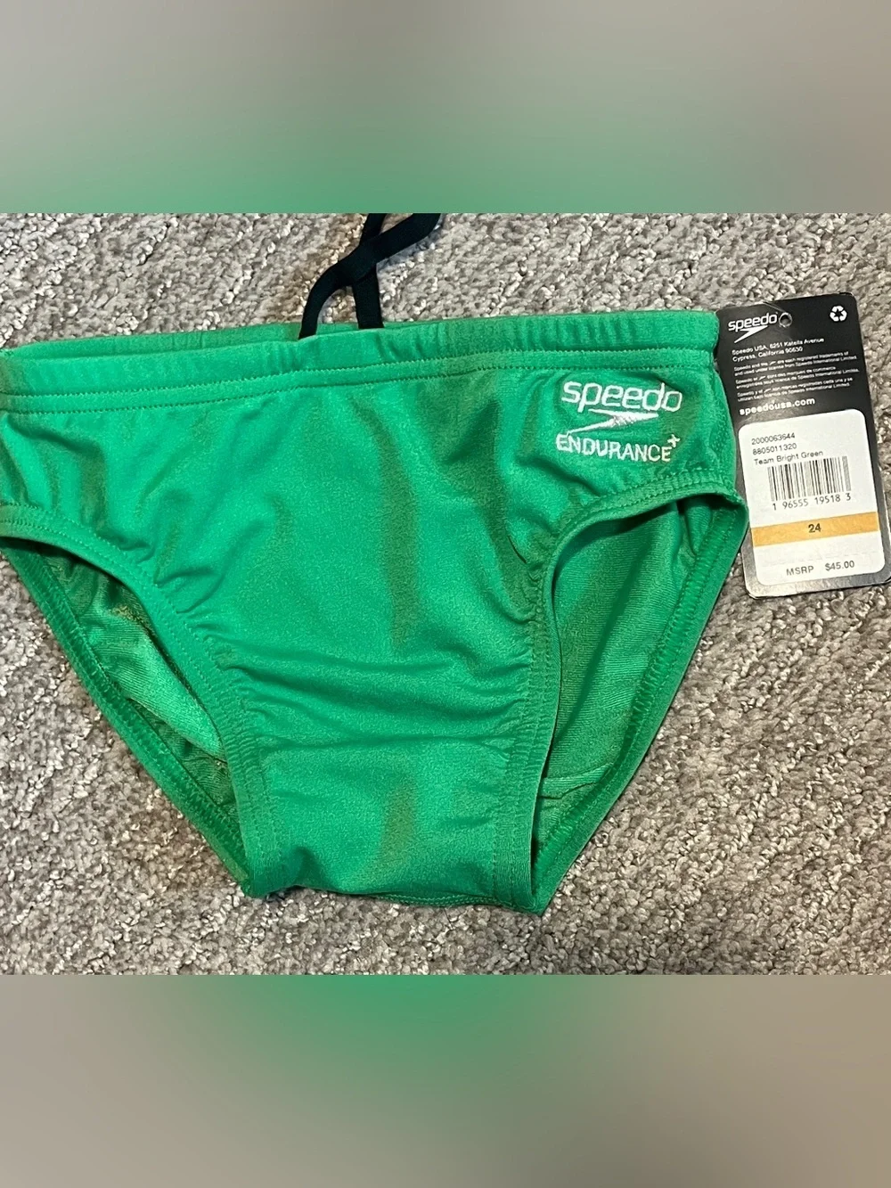 Speedo Boy's Swimsuit Brief Endurance+ Solid Youth 24  1357/12-1